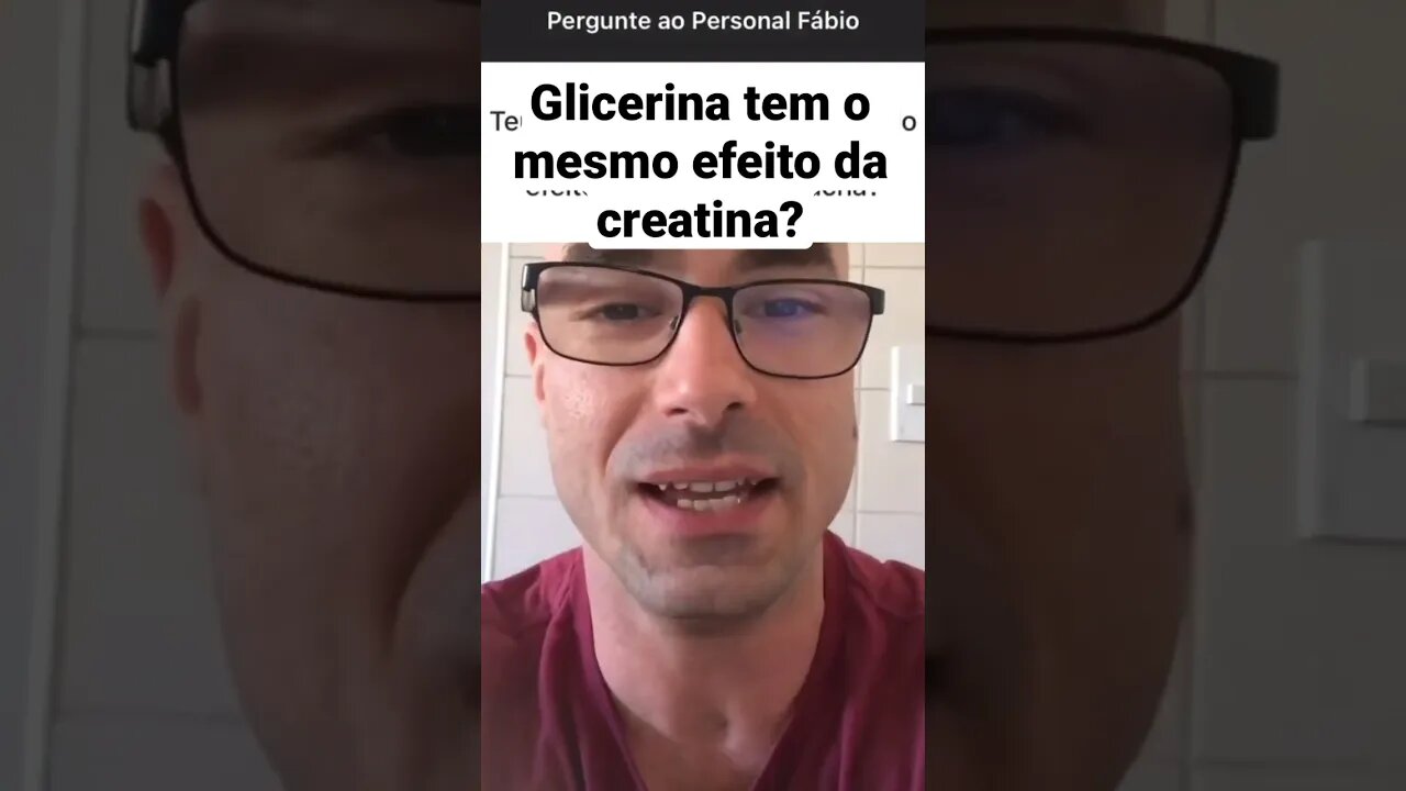 Glicerina tem o mesmo efeito da creatina? #shorts