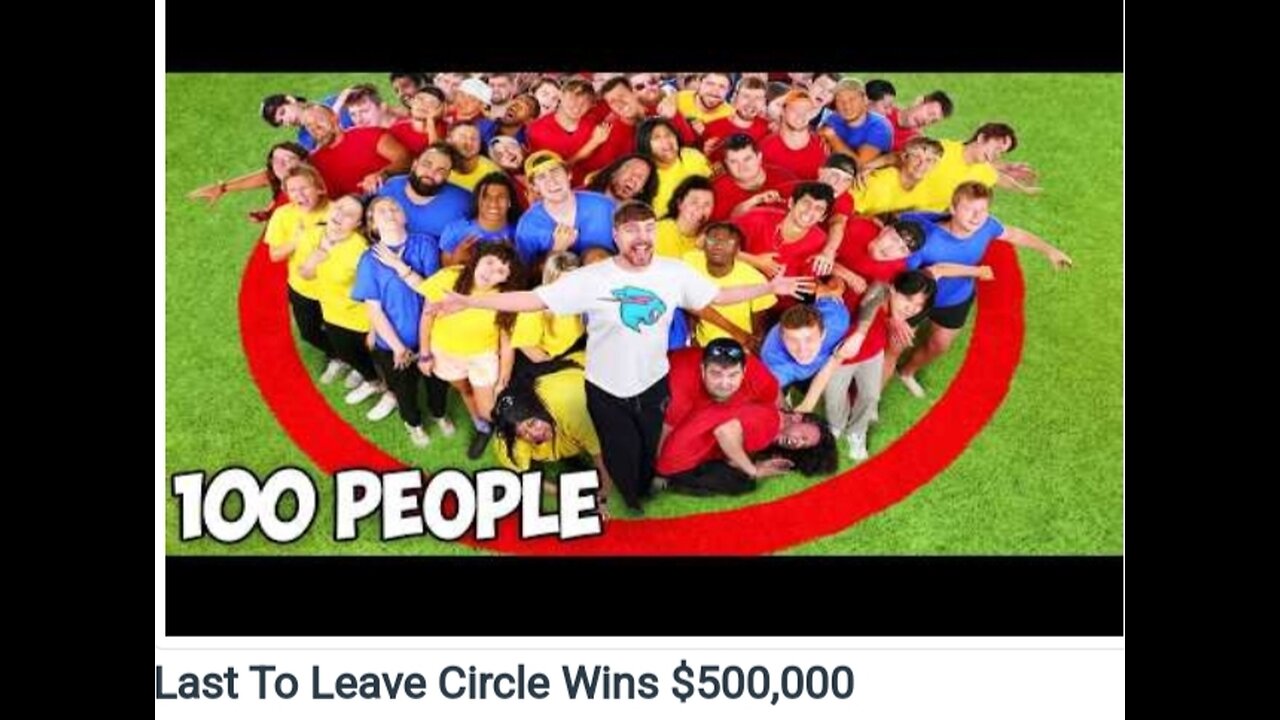 Last To Leave Circle Wins $500,000! | mr beest