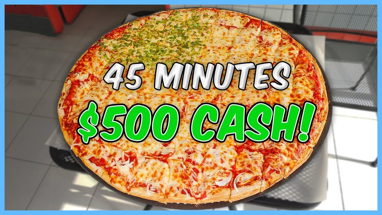 $500 TEAM PIZZA CHALLENGE w/ Randy Santel (BIGGEST I'VE EVER ATTEMPTED!)