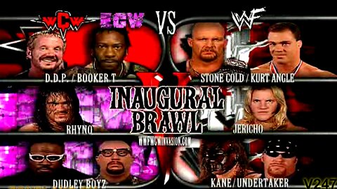 WWF vs WCW/ECW Inaugural Brawl Invasion 2001 Highlights