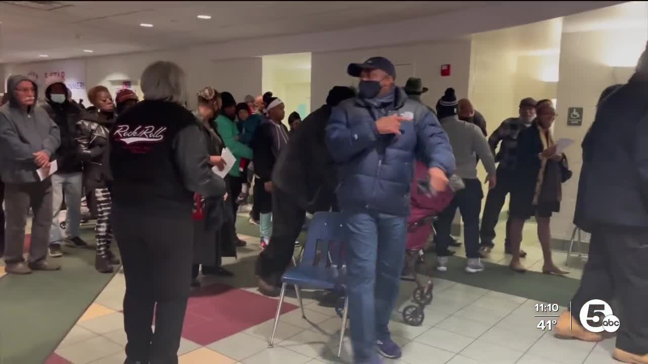 Hundreds line up for toy giveaway at Friendly Inn Settlement