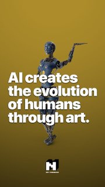 AI artist creates the evolution of humans through art.