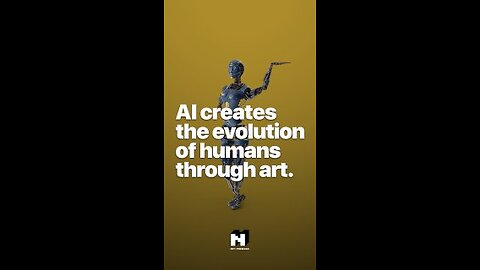 AI artist creates the evolution of humans through art.