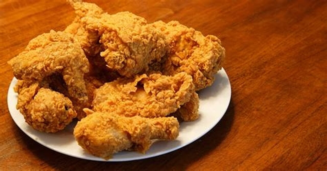 I eat a whole bunch of fried chicken