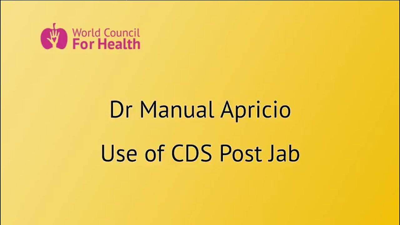 Dr. Manuel Aparicio - use of CDS post-jab (After inoculation detox protocol)