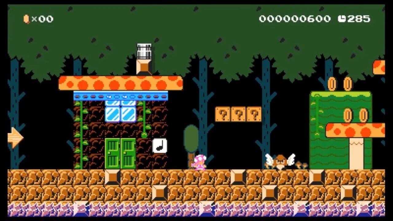 Mario Maker 2 SMB Forest Levels