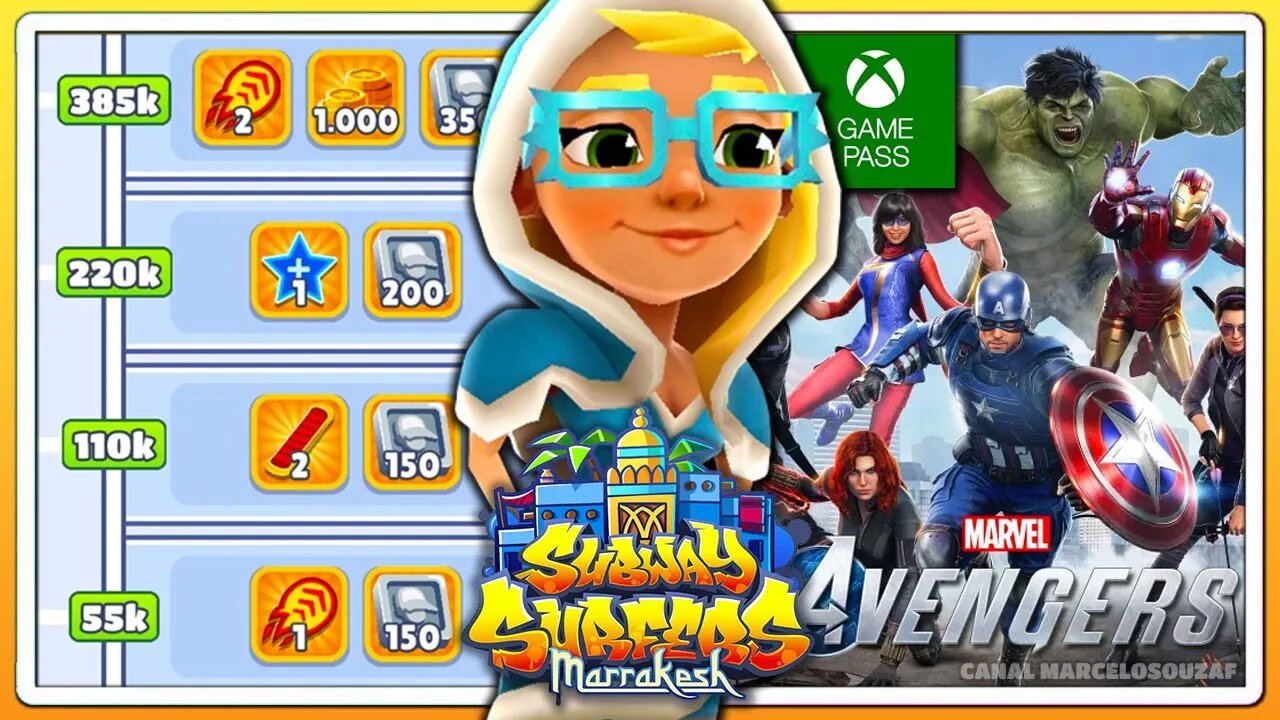 Subway Surfers Marrakesh 2021 | Vingadores no Xbox Gamepass | Recorde com Elf Tricky Ice