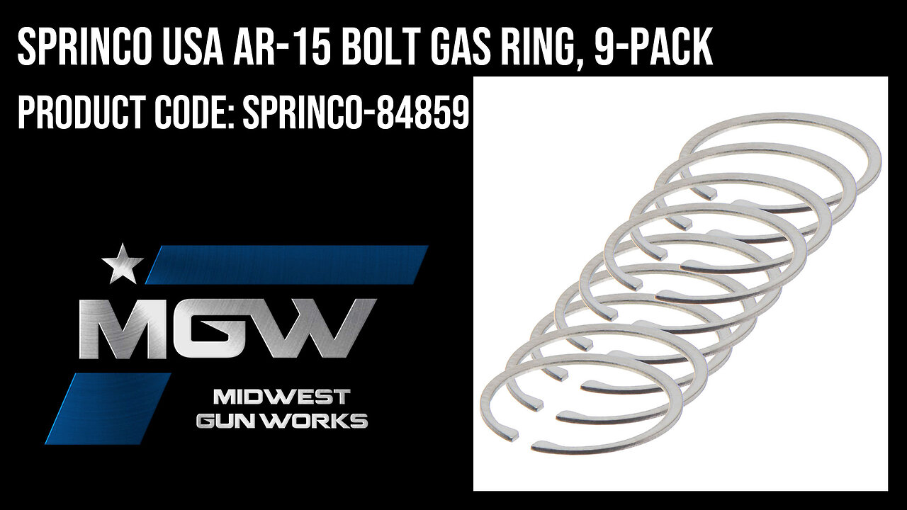 Sprinco USA AR-15 Bolt Gas Ring, 9-Pack - SPRINCO-84859