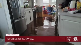 Hurricane evacuee shares survival story amid rising water