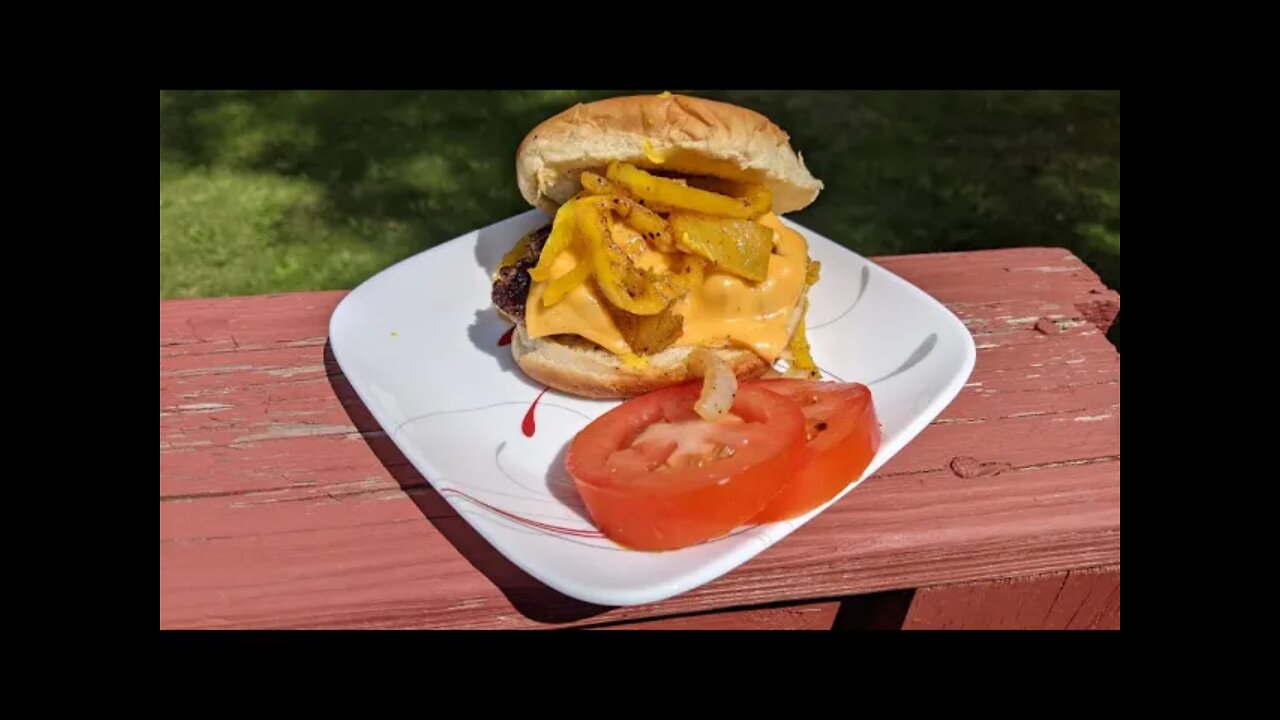 PINEAPPLE-BANANA-ONION-TOMATO CHEESE BURGER