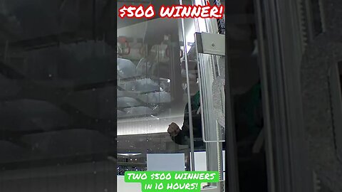 ANOTHER $500 WINNER! #caughtoncamera #cctv #keymaster #arcade #reaction #winner #fyp #live #happy