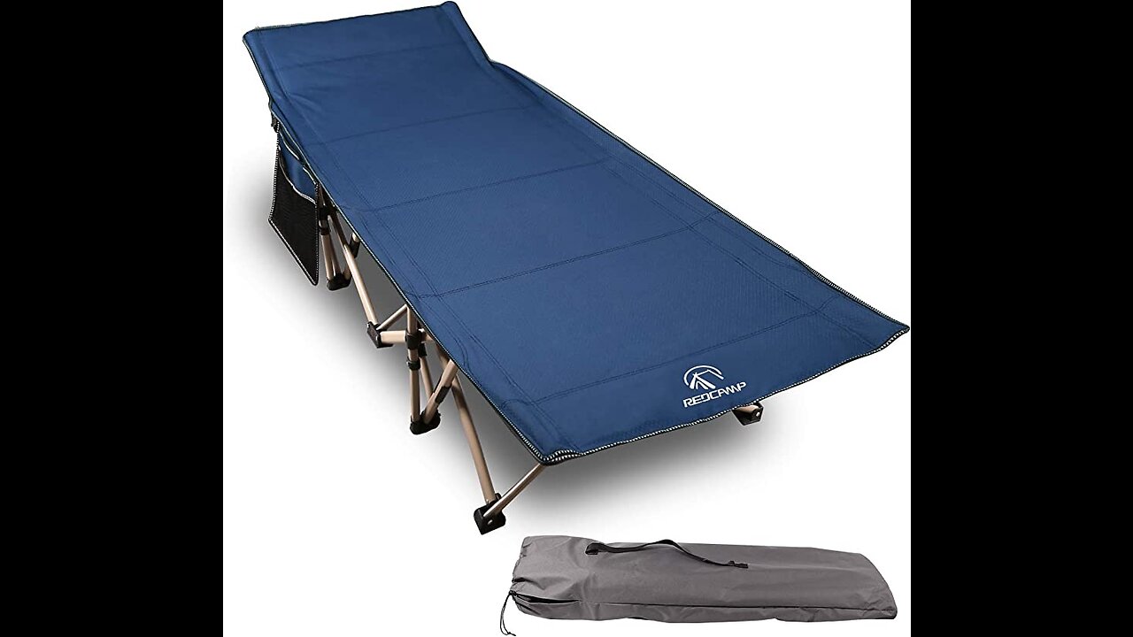 CAMPMOON Folding Camping Cots for Adults 500lbs, Heavy Duty Sturdy Portable Sleeping Cot for Ca...