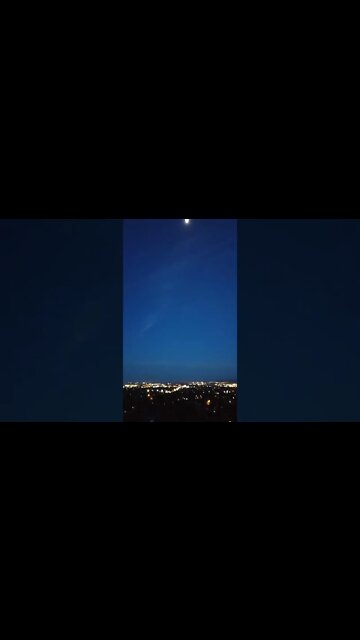 Moon over Colorado Springs