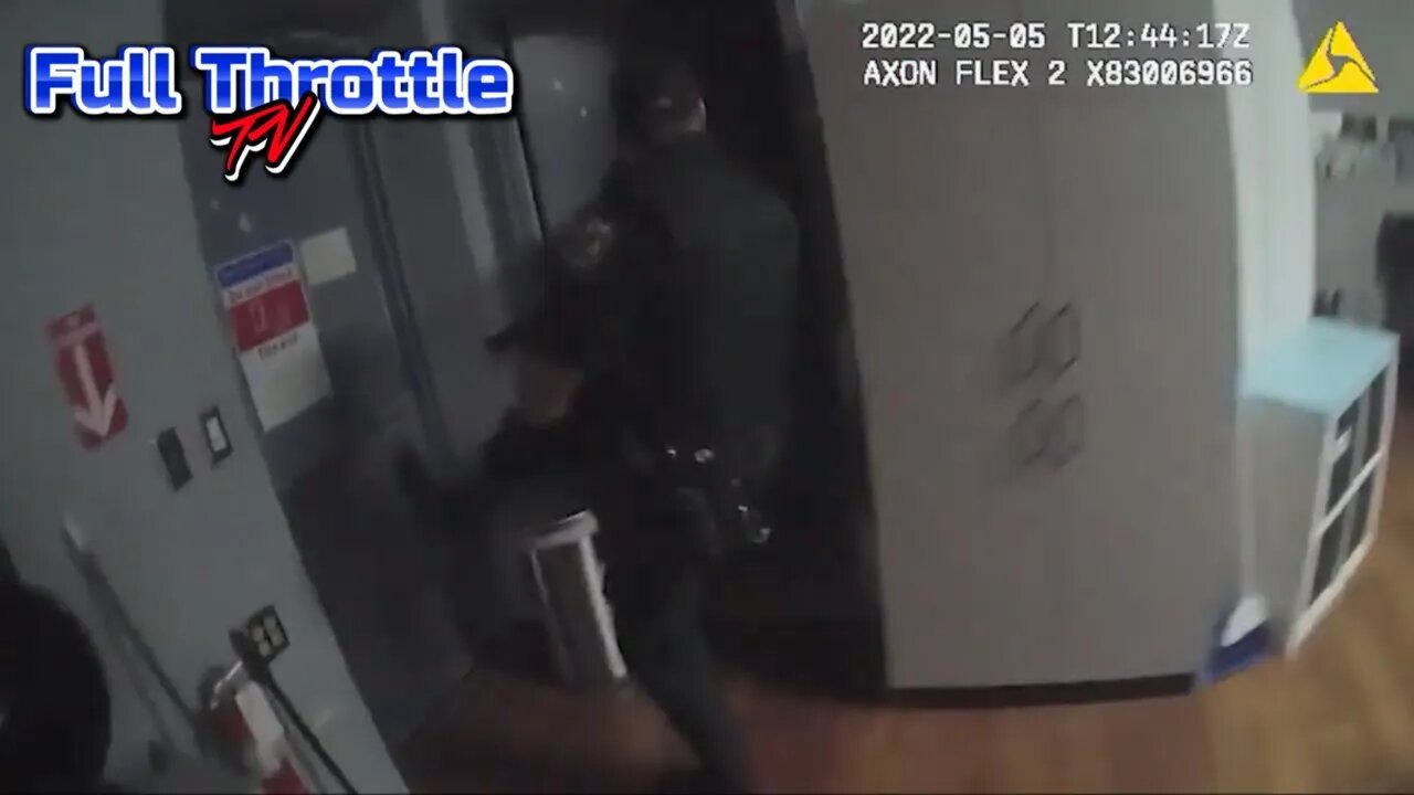 Officers Break Down Emergency Door To Get Their Suspect!