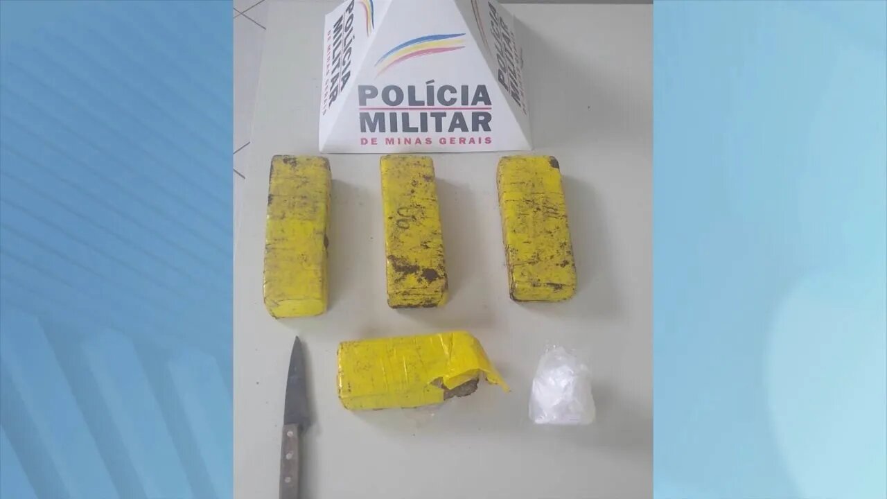 Quatro barras de maconha apreendidas na cidade de Manhumirim