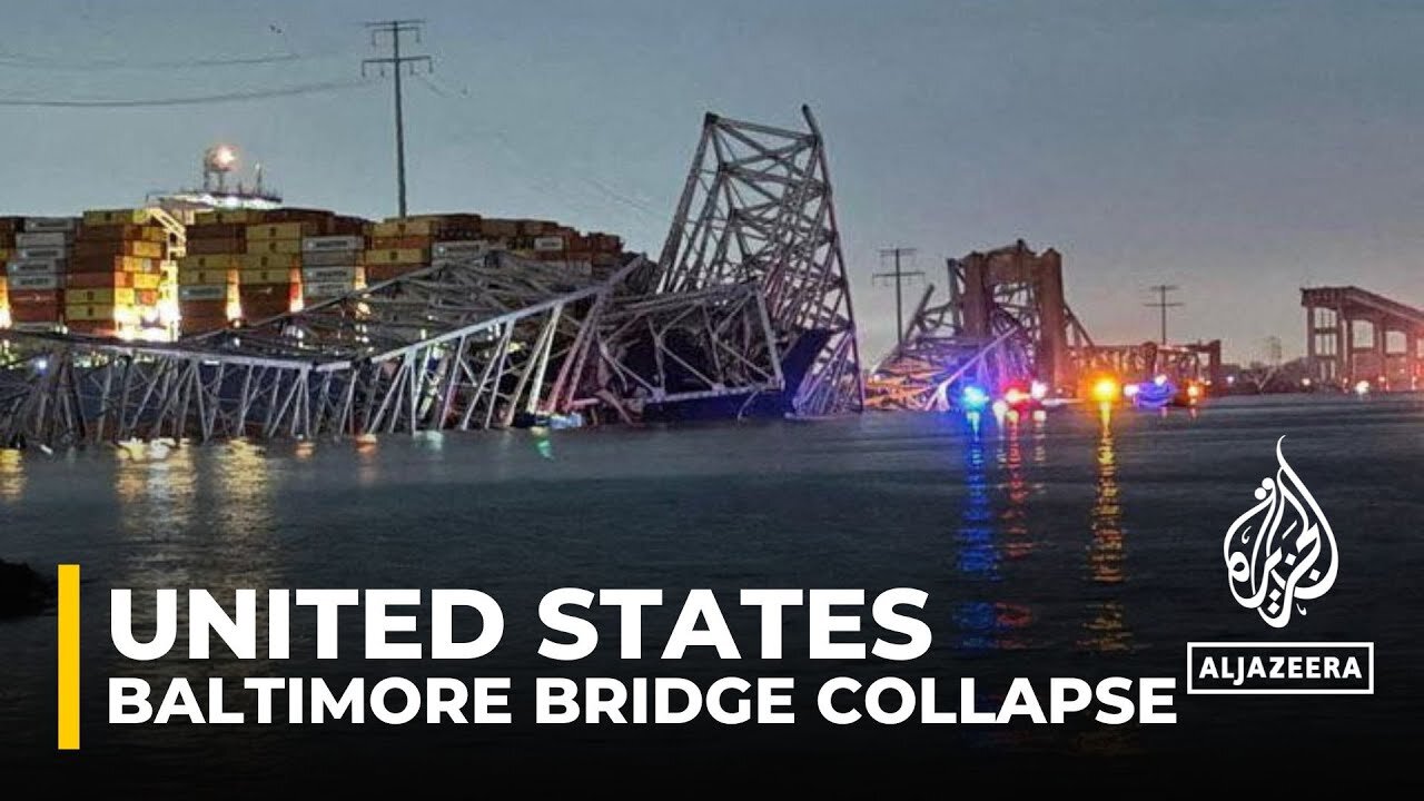 Francis Scott Key Bridge in Baltimore collapsed after a container ship ran into it