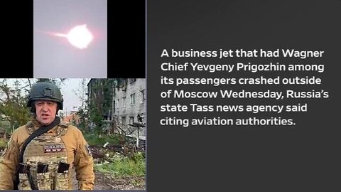 PLANE CARRYING YEVGENY PRIGOZHIN SHOT DOWN IN RUSSIA !