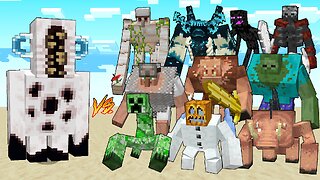 Trypophobia Warden Vs All Mutants / Minecraft Mob Battle