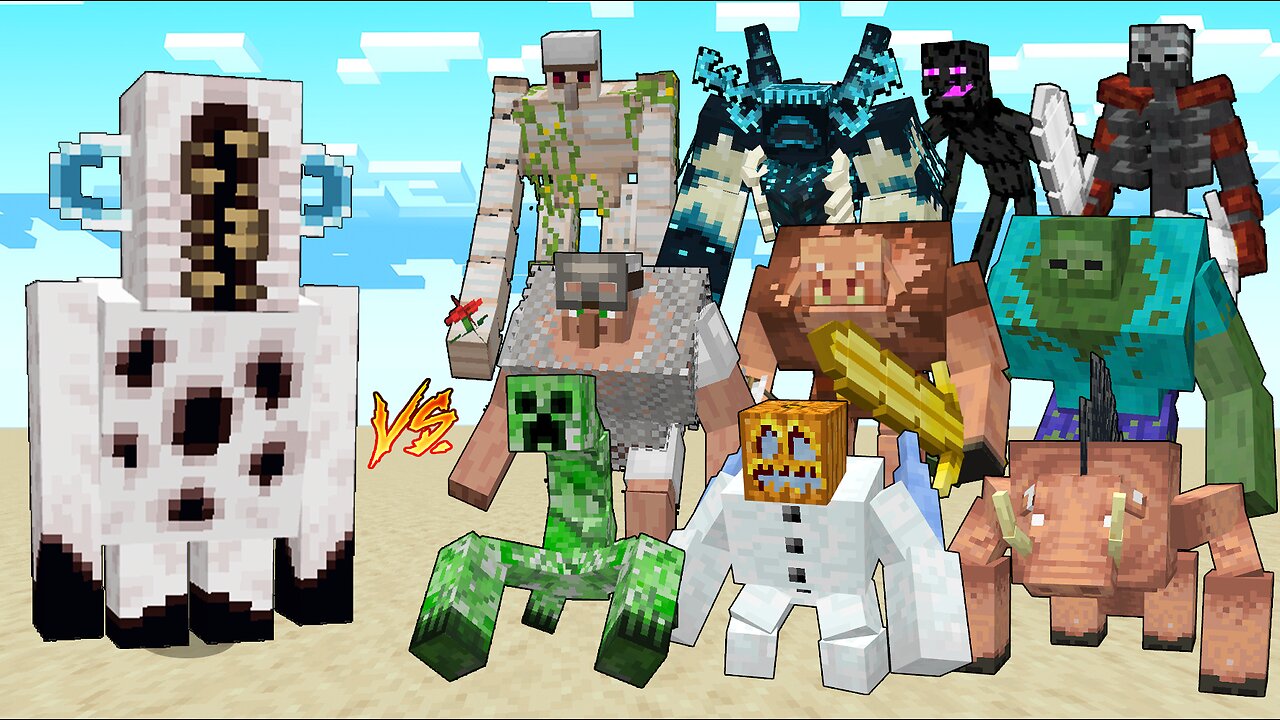 Trypophobia Warden Vs All Mutants / Minecraft Mob Battle