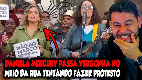 DANIELA MERCURY PASSA VERGONHA NO MEIO DA RUA TENTANDO FAZER PROTESTO