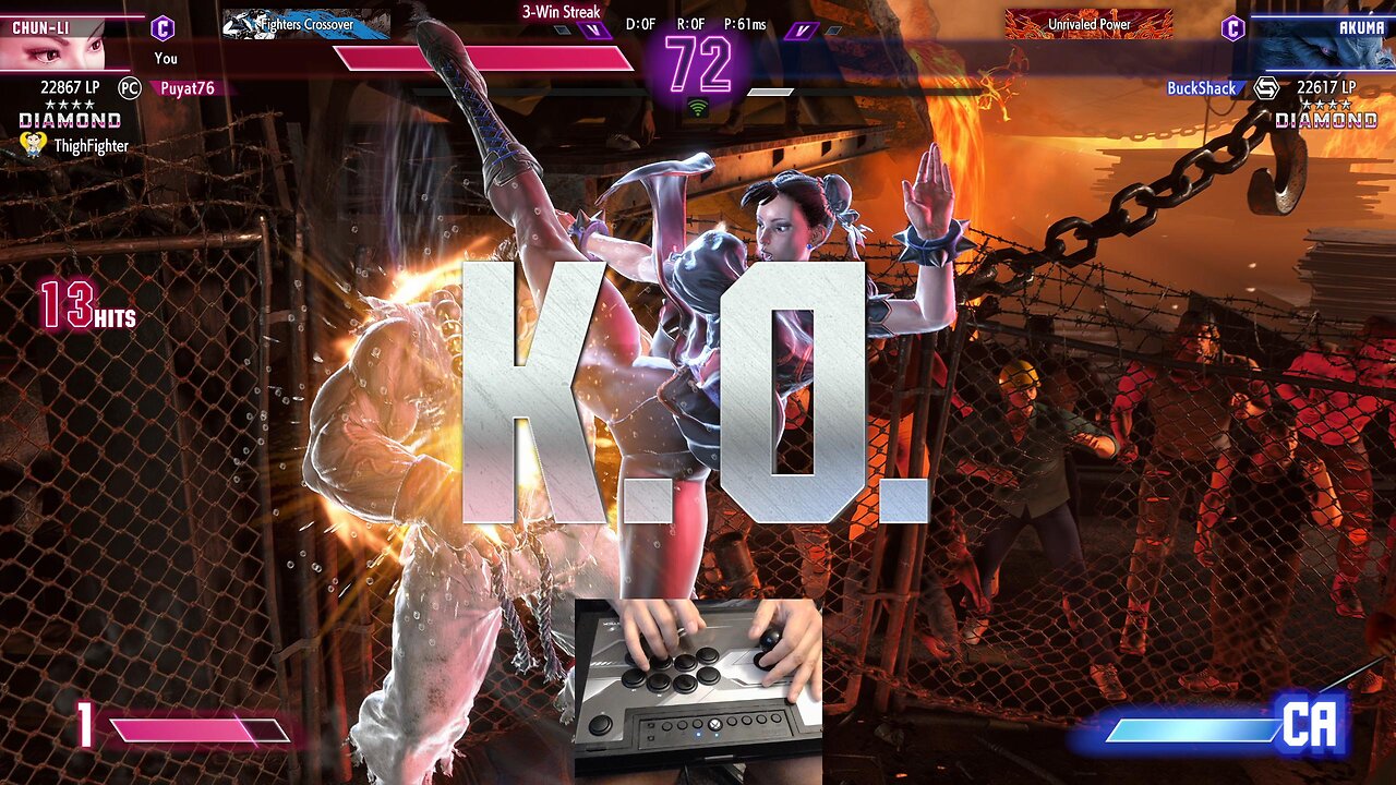 Kuya Kalbo Rank Match SF6 Grinding to the top. Chun Li 4 star Diamond Rank [Hori Fight Stick]