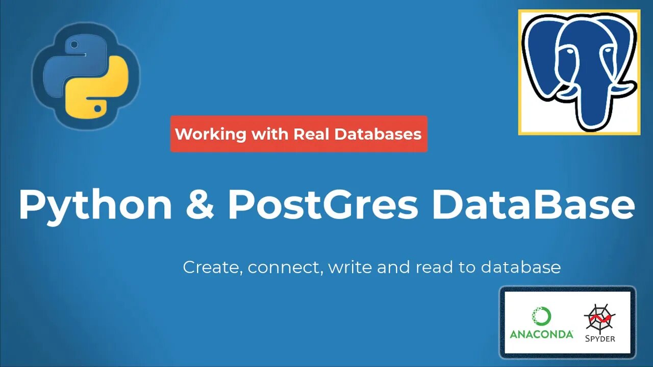 Python with PostGres SQL Database - Read and Write data to a relational Database #python #postgres