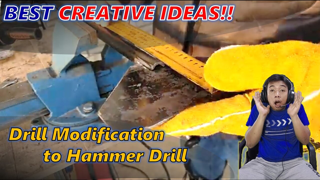 IDEA 02 - Few people know the secret of an ordinary drill for a hammer drill!!!A brilliant idea!!!