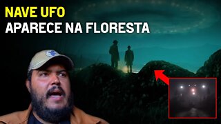 Nave UFO aparece na floresta