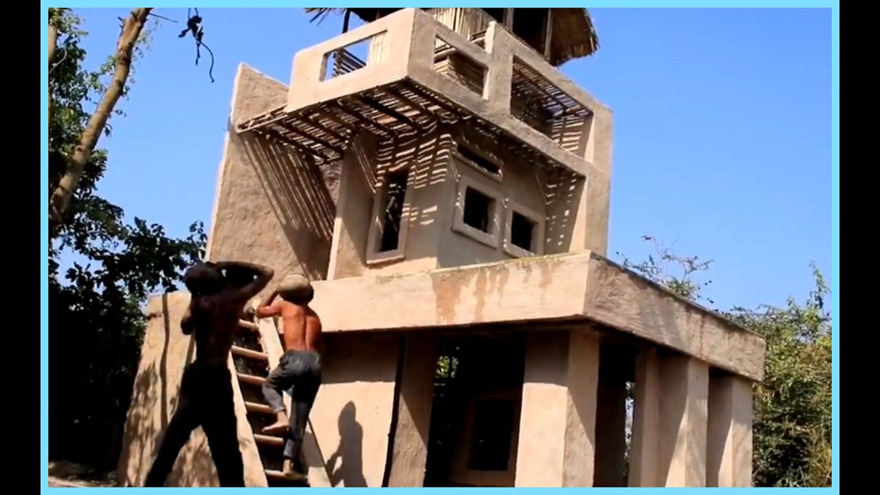 Building This Amazing 3 Floor House..... OUT OF MUD!