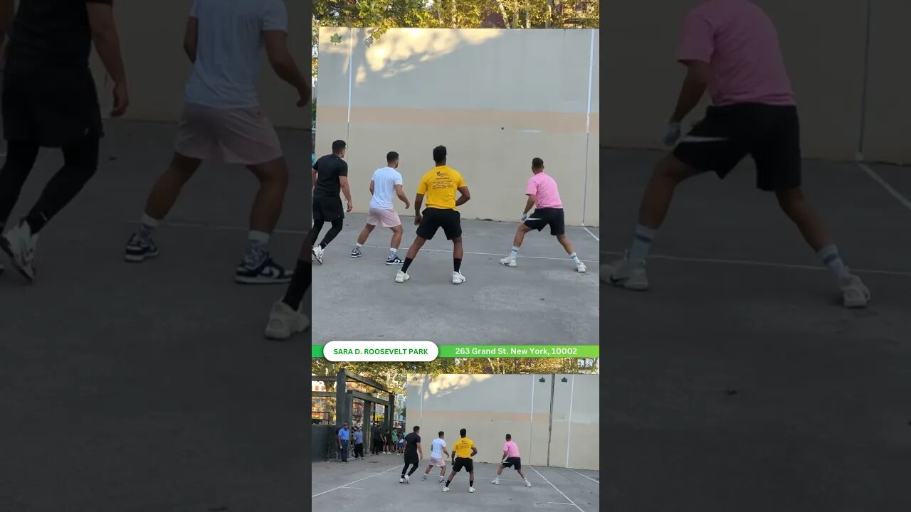 PUT ON A SHOW! Chris Show 😆 #wallball #handball #nychandball #streetsports #pickupgames