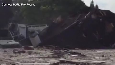 Video shows first home collapsing into Land O' Lakes sinkhole