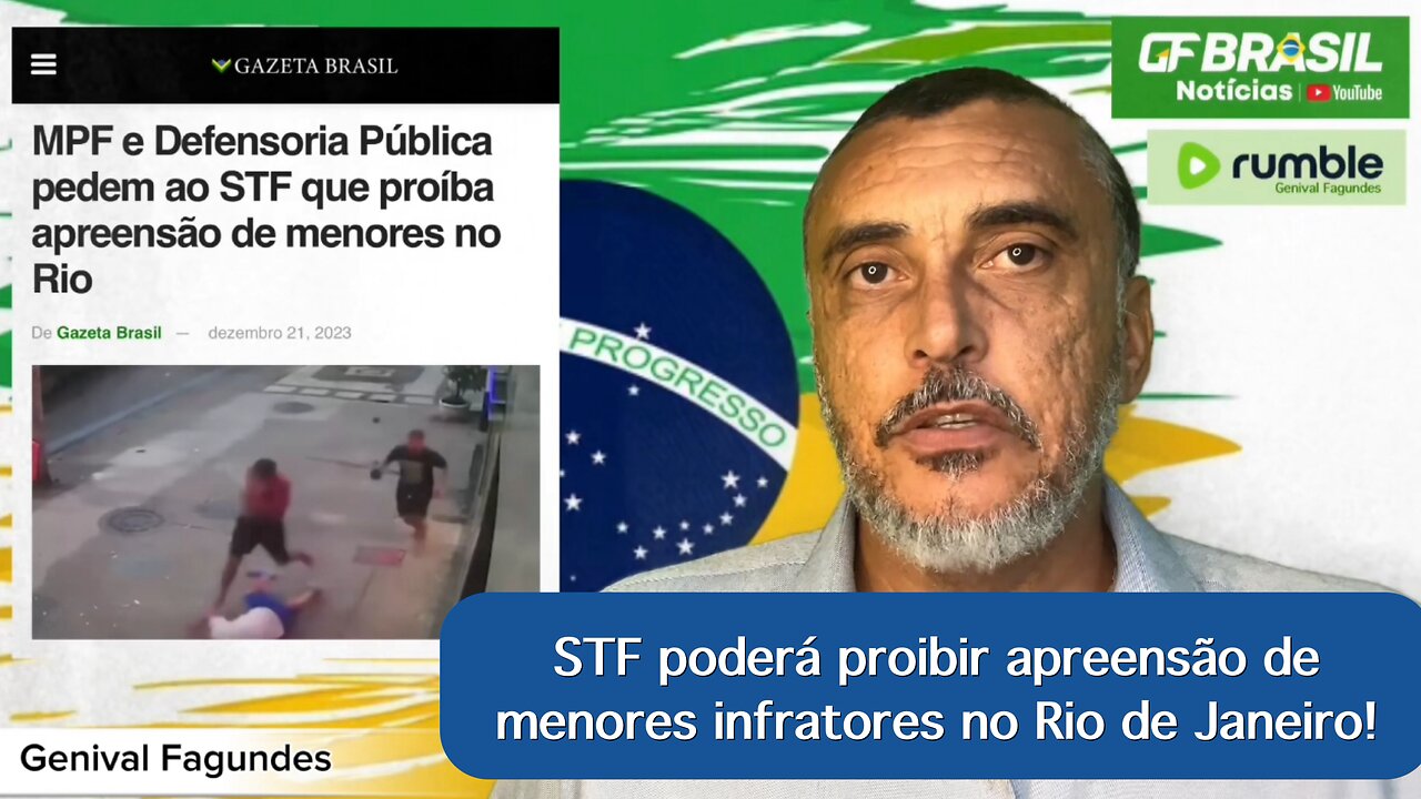 STF poderá proibir apreensão de menores infratores no Rio de Janeiro!L