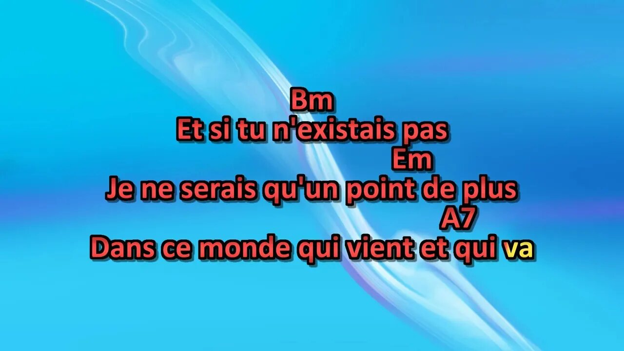 et si tu n'existais pas.joe dassin. karaoke playback