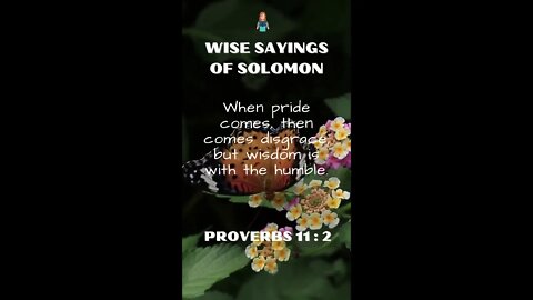 Proverbs 11:2 | Wise Sayings of Solomon