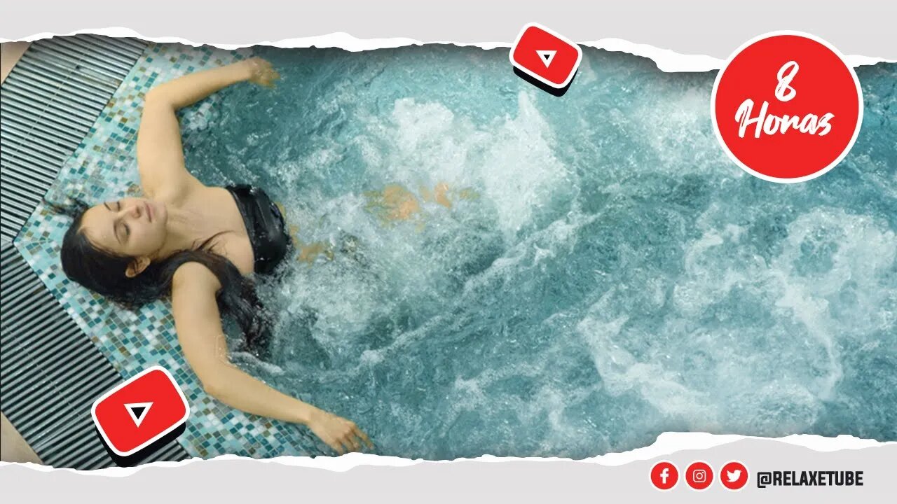 🎧 RUÍDO RELAXANTE NA JACUZZI DE UM SPA DE LUXO 🧘🏻 SOM DE BOLHAS DE JACUZZI PARA REPOUSAR 🕒 8 HORAS