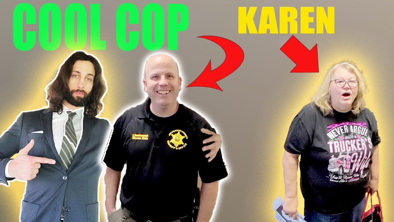 ~ Karen Calls Cops.. Cop Doesn't Care. *HILARIOUS* ~