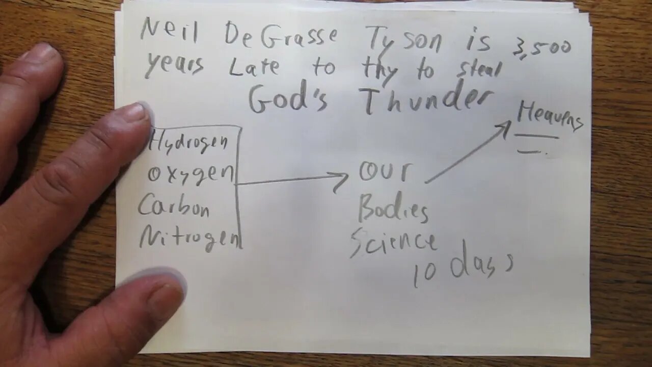 Neil DeGrasse Tyson is 3,500 years late to try to steal God's Thunder