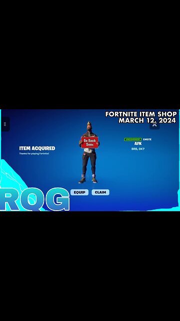 “NEW” AFK EMOTE IS HERE!😂 FORTNITE ITEM SHOP (March 12, 2024)