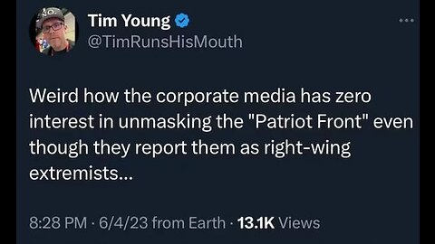 Former Congressman adam kinzinger ACCIDENTALLY admits Patriot Front members are federal agents 6-25