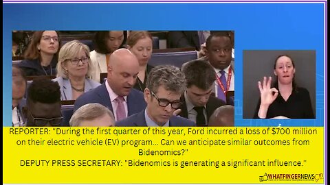 REPORTER: During the first quarter of this year, Ford incurred a loss of $700 million