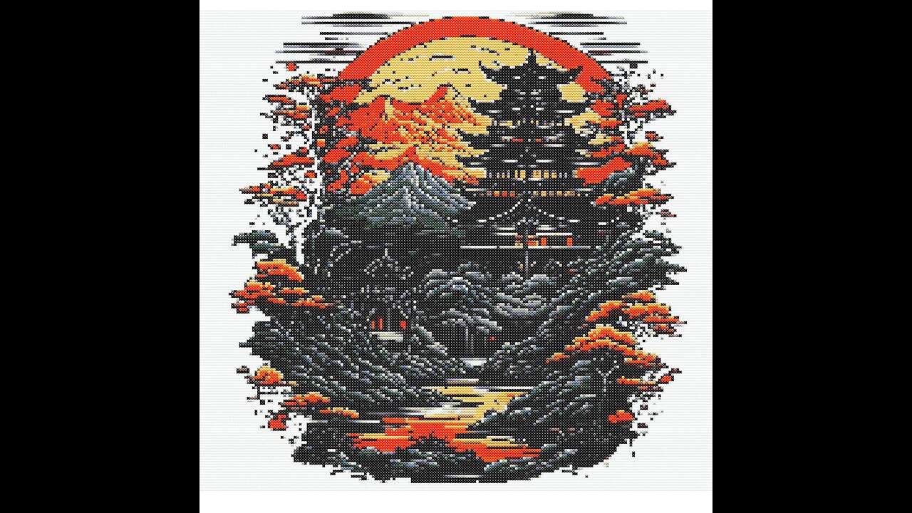 ZEN GARDEN Cross Stitch Pattern by Welovit | welovit.net | #welovit