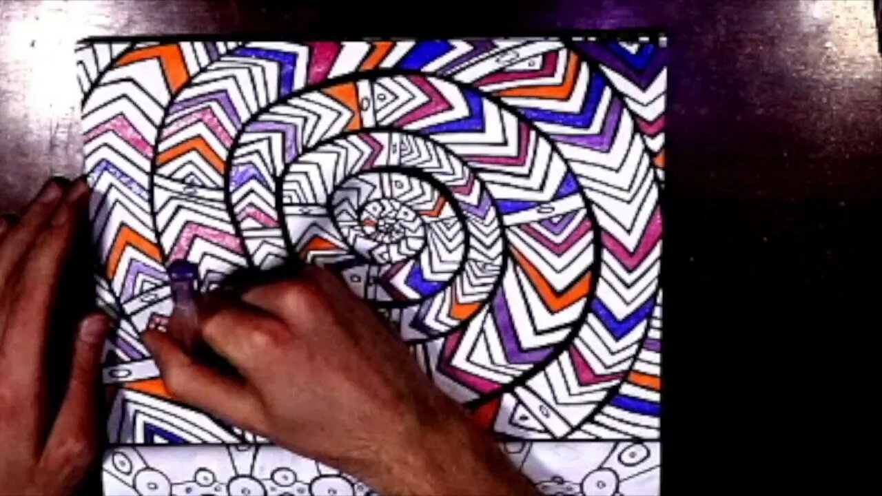 Visual Coloring Relaxation- "Where Do We Go Frm Here?" #8 Astral Direction