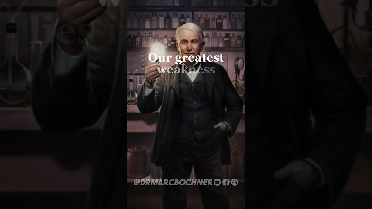 Conquer Your Weakness! #thomasedisonquotes #thomasedison #dailydoseofpositivity