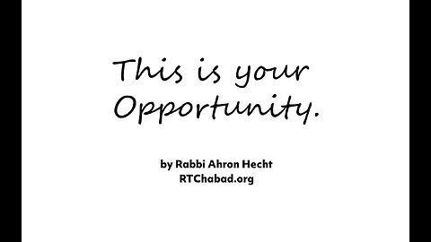 This is your opportunity!