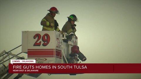 Fire Guts Homes in South Tulsa