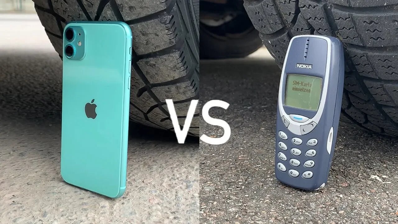 iPhone 11 vs Nokia 3310 vs CAR