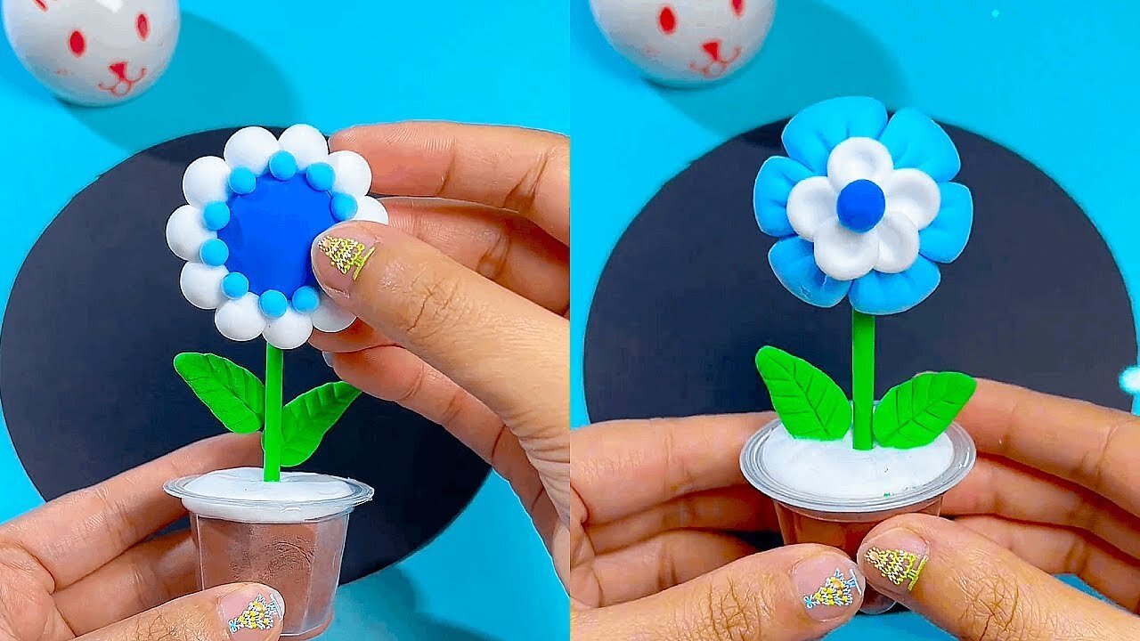 Very Simple Art And Craft | You Can Make A Potted Plant In 20 Seconds | Clay Making