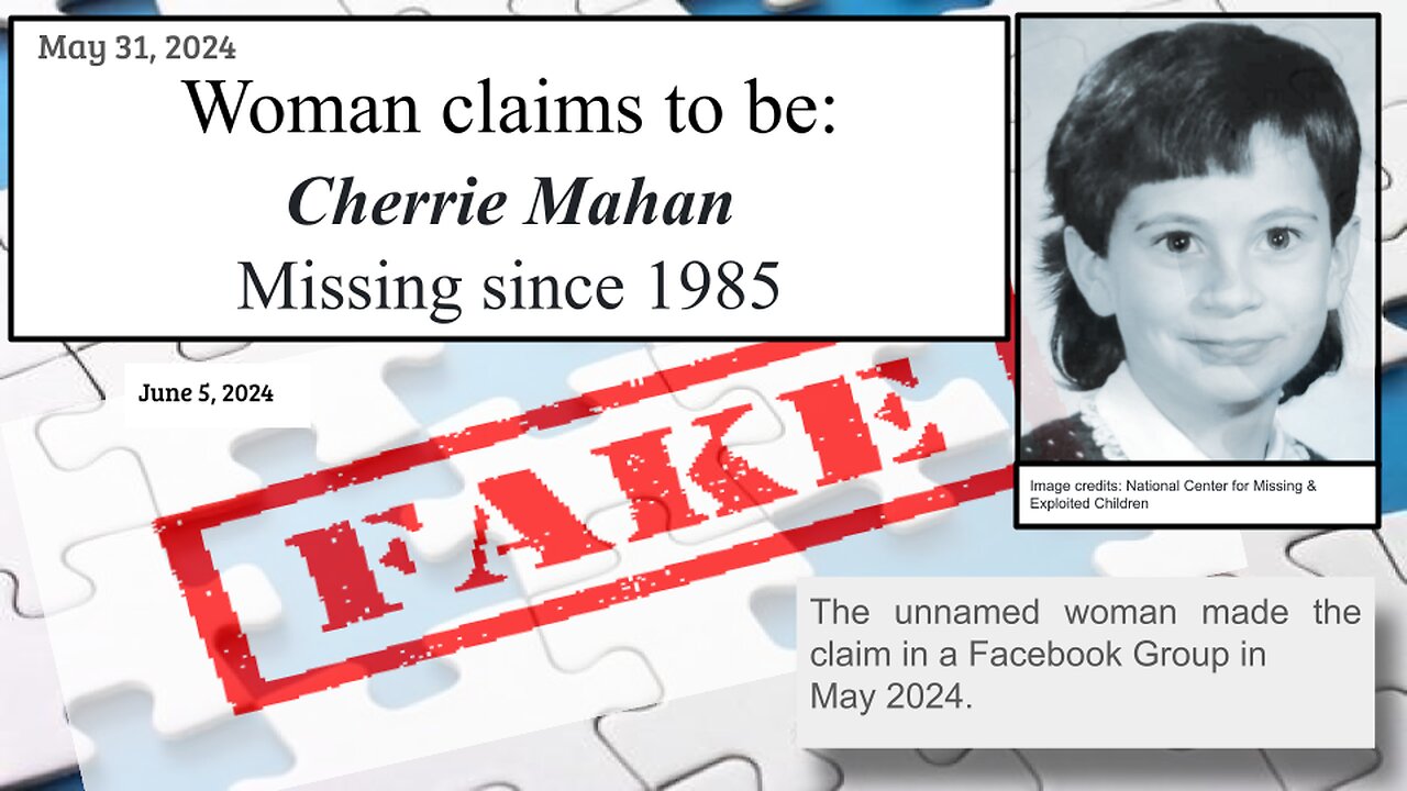 Woman Claims to be Cherrie Mahan: Missing since 1985