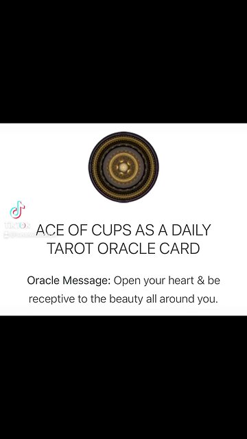 🌟Ace Of Cups Oracle Reading🌟