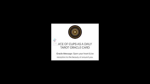 🌟Ace Of Cups Oracle Reading🌟